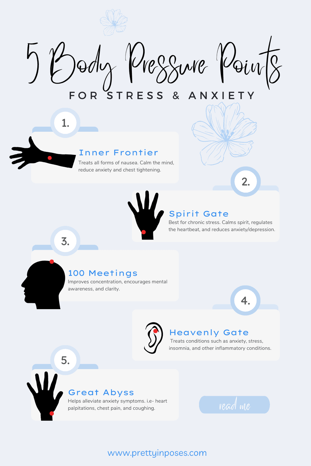 5 Body Pressure Points to Relieve Stress & Anxiety - Pretty in Poses