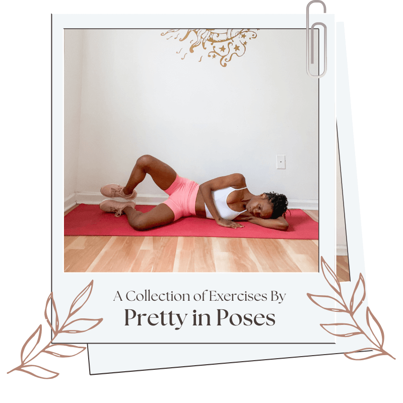 A woman performing a Clamshell exercise for the best butt exercises for women.