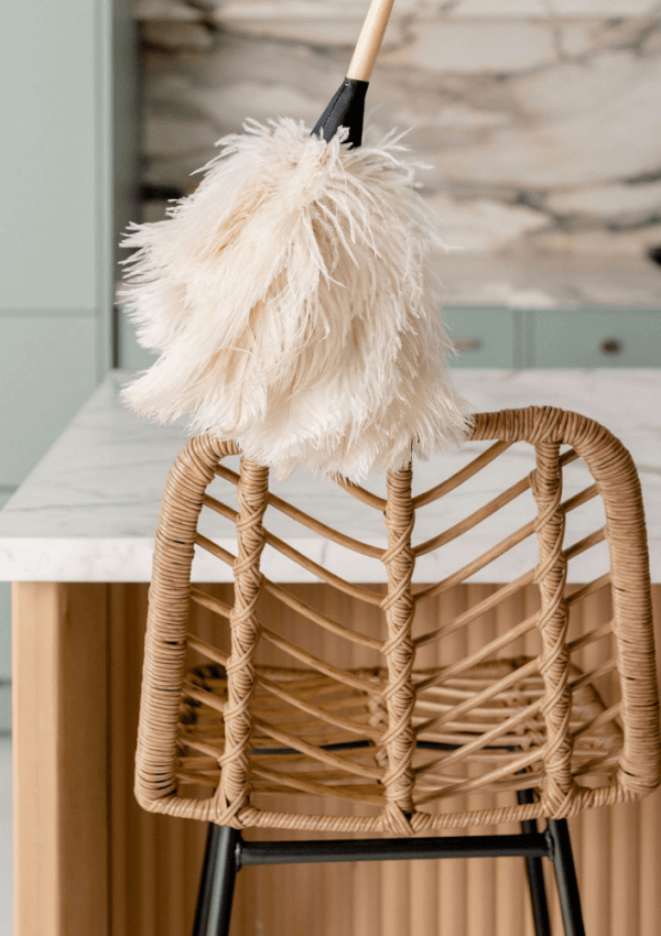 a woman spring cleaning her life