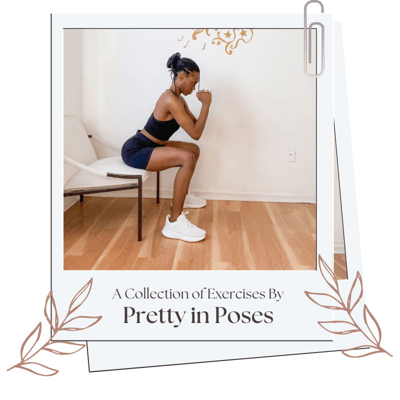 Woman performing a box squat as part of the 5 best exercises to reduce knee pain at home.