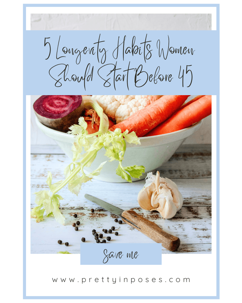 bowl of vegetables for women under 45 to add into their lifestyle for longevity