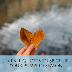A picture of a person holding a leaf symbolizing fall quotes.